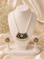Verdant Pearl Kundan Pendant Necklace Set
