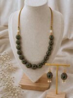 Emerald Antique Bead Necklace Set
