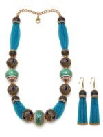 Neelambara Enamel Beaded Necklace Set - Image 4