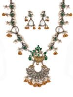 Royal Peacock Heritage Statement Necklace Set - Image 4