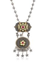 Oxidised Floral Pendant Long Necklace for Women - Image 4