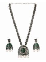 Emerald Jaal Heritage Pendant Set - Image 4