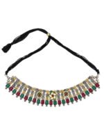 Royal Meenakari Floral Choker Necklace - Image 4