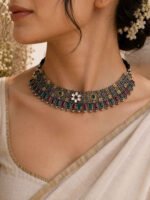 Royal Meenakari Floral Choker Necklace - Image 2