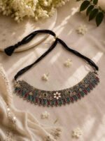 Royal Meenakari Floral Choker Necklace - Image 3