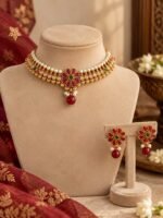 Gulabi Meher Floral Kundan Necklace Set