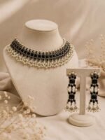 Kashvi Noir Pearl Choker Set - Image 2