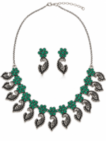 Rajsi Mirror work Oxidised Choker Set - Image 4
