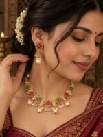 Meher Rani Multicolor Kundan Necklace Set - Image 3
