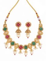 Meher Rani Multicolor Kundan Necklace Set - Image 4
