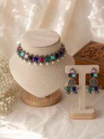 Morni Multicolor Oxidised Choker Set
