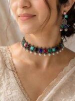 Morni Multicolor Oxidised Choker Set - Image 2