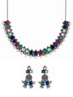 Morni Multicolor Oxidised Choker Set - Image 4