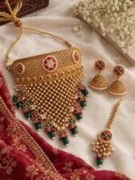 Rajwada Rani Gold-Tone Kundan Choker Set - Image 3