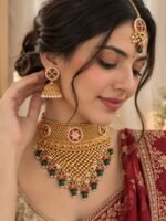 Rajwada Rani Gold-Tone Kundan Choker Set